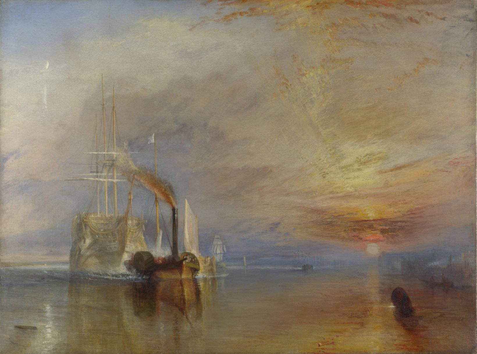 A painting of the fighting temeraire by J. Turner